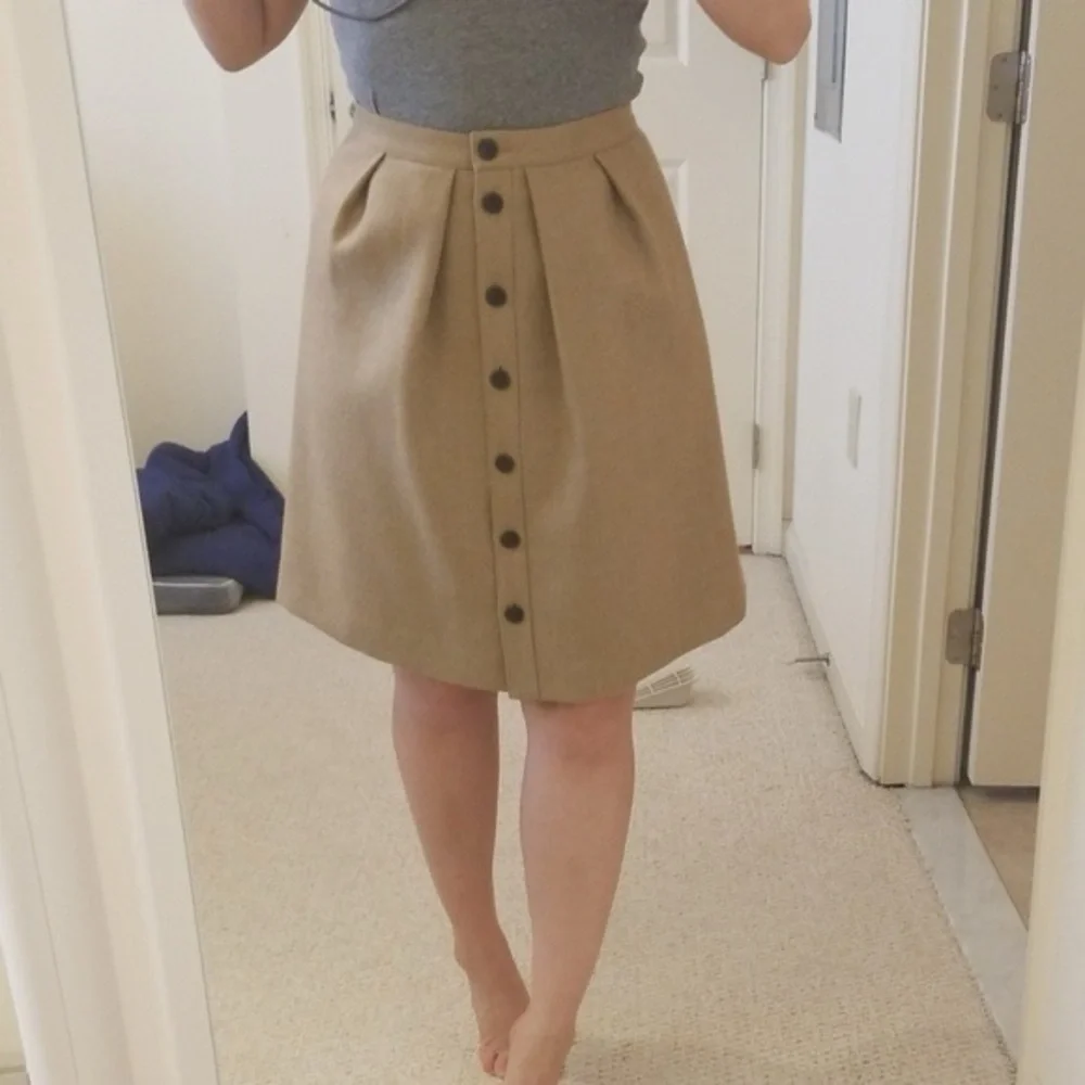 J.Crew Tan Wool Midi Skirt 8 Fall Collection inspired by Sezane